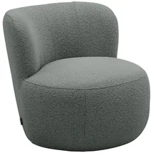 58 aufm Kessel Cocktailsessel Katuscha Bouclé 79 x 75 x 82 cm Grau mit Relax-Funktion