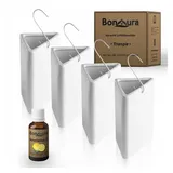 BonAura BonAura® - 4er Set Luftbefeuchter aus Keramik Heizkörper mit Haken inkl. Duftöl