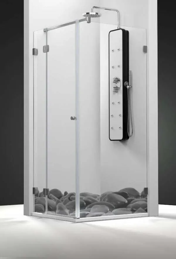 Profiltek Dekordusche New Glas Drehtür an Nebenteil.. - Duschkabine