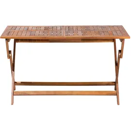 Beliani Gartentisch 140 x 75 x 74 cm Dunkelbraun klappbar