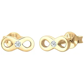Elli DIAMONDS Earrings Women Earstuds Infinity Love with Diamond (0.03 ct) 585 Gelbgold«, goldfarben