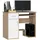 abamihome Akord Schreibtisch, Sonoma Eiche, Weiß, und 3 Fächer, 1 Schubladen, Rechteckig,Rechteckig, 90x74x50 cm, Arbeitszimmer, Schreibtische, Computertische