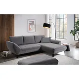 exxpo - sofa fashion Ecksofa EXXPO - SOFA FASHION "Bellini, Materialmix oder komplett Struktur, Breite 268cm, bequem", anthrazit, B:260cm H:92cm T:187cm, Sofas, Ecksofa, bequem und modern, Chenille-Struktur Bezug, L-Form