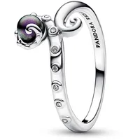 PANDORA x Disney Arielle die Meerjungfrau Ursula Ring aus Sterling Silber mit Kunstperle und Cubic Zirkonia in der Größe 54, 192697C01-54