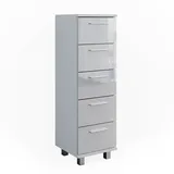 Vicco Badschrank Ilias Weiß Hochglanz 30 x 95 cm