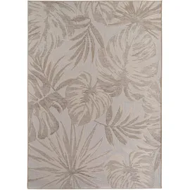 KADIMA DESIGN Teppich Outdoor VENTOUX in Beige, mit Tropen-Motiv, 280 x 370 cm