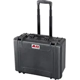 Max Plastica Panaro Max Koffer, luftdicht, mit Schaumstoff, Schwarz, 465 x 335 x 220 mm, MAX 465H220STR (465x335x220mm)