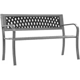 vidaXL Gartenbank Schwarz 120 cm Stahl