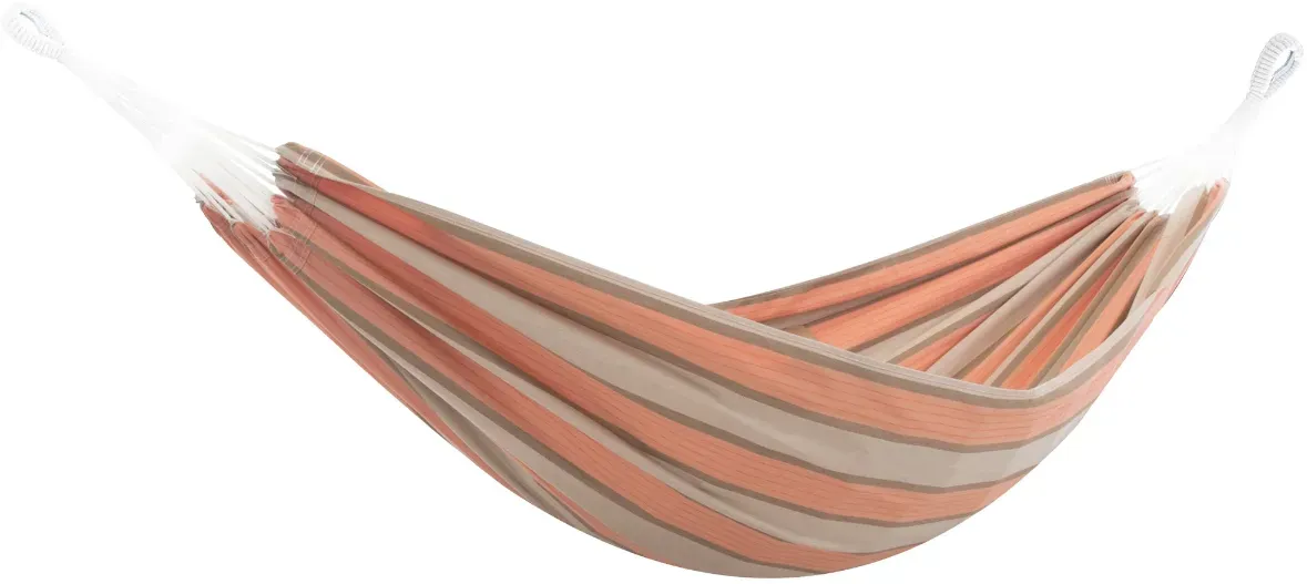 Doppelte Outdoor-Hängematte für Kinder 366x137 cm, Blau/Beige/Weiß, Sunbrella - VIVERE Cameo - UV-beständig, farbecht, bis 204 kg