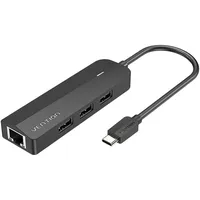 Vention USB-C Dock 3xUSB 2.0 RJ45 Micro-B Hub TGOBB 0.15m, Schwarz