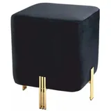 Casa Padrino Hocker Samt 40 x 45 x 40 cm Schwarz