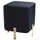 Casa Padrino Hocker Samt 40 x 45 x 40 cm Schwarz