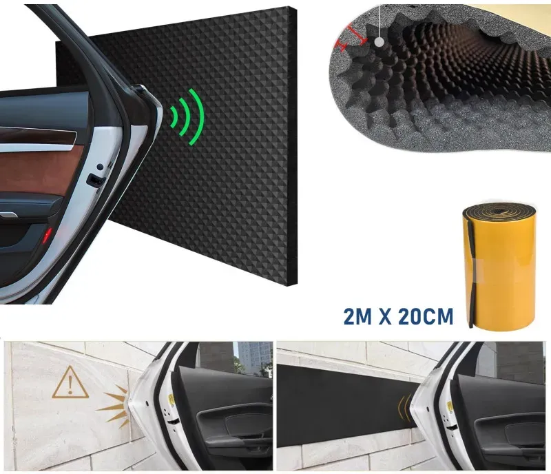 Multifunktionaler Tür- und Stoßstangenschutz fürs Auto für die Garage aus EVA-Schaum 200x20x1.5cm