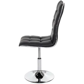 Mendler 2er-Set Esszimmerstuhl HWC-C41, Stuhl Küchenstuhl, höhenverstellbar drehbar, Kunstleder MVG-zertifiziert ~ grau