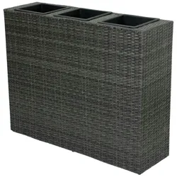 Raumtrenner Pflanzschale Blumentopf Rattan-Optik
