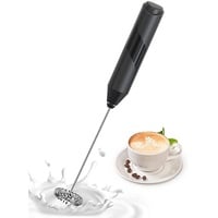 Milchaufschäumer Elektrisch, Aluminiumlegierung Mini Handheld Manuelle Milchschäumer Stab, Hochleistungsmotor mit 14000 U/MIN, Batteriebetriebene Milk Frother für Kaffee/Latte/Cappuccino/Sahne