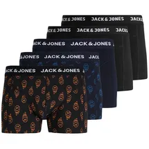 JACK & JONES JACDALE SMILEY Trunks Schwarz/Dunkelblau XL 5er Pack