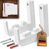 Wandhalterung für AVM Fritz!Box 5690 Pro – Robuste Halterung aus Kunststoff für Fritzbox 5690 Pro Fiber Router, weiße Slim AVM 5690 Pro Halterung – Made in Germany