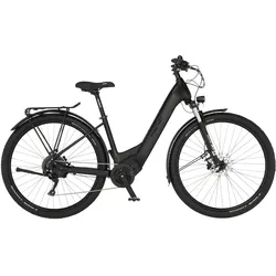 FISCHER Fahrrad E-Bike »TERRA 8.0i 43«, 10 Gang, Shimano, Deore, Mittelmotor 250 W, (mit Fahrradschloss), Pedelec, Elektrofahrrad für Damen u. Herren FISCHER Fahrrad schwarz 43 cm