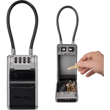 Master Lock Schlüsseltresor mit neuem innovativen Design, flexiblem Kabelbügel, großem Fassungsvermögen und hoher Sicherheit, Aussen, 19.6 x 7.6 x 5.6 cm, Schlüsselsafe