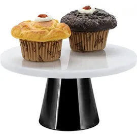 Echtwerk Tortenplatte aus Marmor, (Schwarz, 22 Ø