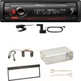 Pioneer MVH-S420DAB Bluetooth USB DAB+ Autoradio Einbauset für Skoda Fabia 6Y