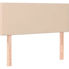 vidaXL Boxspringbett mit Matratze Cappuccino-Braun 90x190cm Kunstleder - Braun