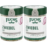 Fuchs Gewürze - Zwiebel rot geschnitten - Gewürz für Pürees, Salate oder Brotaufstriche - natürliche Zutaten - 40 g in wiederverwendbarer, recyclebarer Dose (Packung mit 2)
