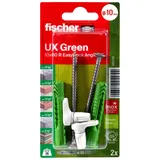 Fischer Deutschland Vertriebs GmbH Universaldübel UX Green 10 x 60 R EasyHook Angle 2 Stück