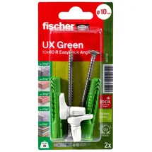 Fischer Deutschland Vertriebs GmbH Universaldübel UX Green 10 x 60 R EasyHook Angle 2 Stück