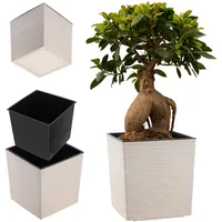 Kadax Blumentopf aus Kunststoff 19 cm Weiß - KADAX