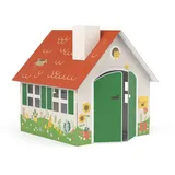 foldzilla Spielhaus XXL 1,2 x 1,15 x 1,13 m aus Pappe Pappspielhaus Karton Haus - Spielhaus Gartenhaus