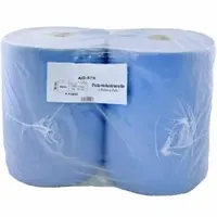 Plock GmbH 2 Putztuchrollen Industrie 3-lagig, 500 Blatt 36 x 36cm Putzpapier blau verklebt