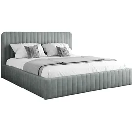 Mirjan24 Polsterbett, Hellgrau, Textil, Rechteckig, 140x200 cm, Schlafzimmer, Betten, Polsterbetten