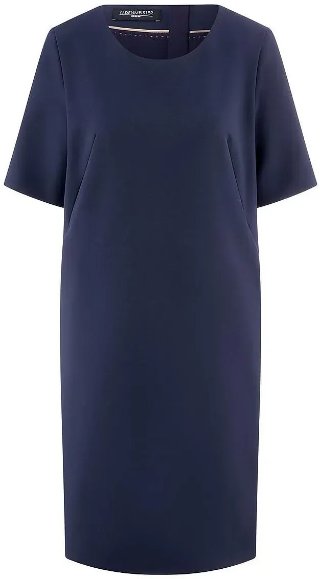 Kleid Rundhals-Ausschnitt Fadenmeister Berlin blau, 48