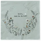 Grafik-Werkstatt Grafik Werkstatt Servietten mit Spruch | 20 Stück | 12,5 x 12,5 cm | grün | blumenkranz