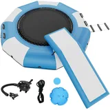 Mophorn 10ft aufblasbares Wassertrampolin, Schwimmplattform, Hüpfburg mit Rutsche, Pool, See, Produktgewicht: 20,25 kg, 122x23,6 Zoll