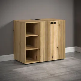 trendteam Bad Waschbeckenunterschrank Pure Bliss Evoke Eiche, B/H/T ca. 90/79/53 cm