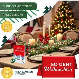Kesser KESSER® Weihnachtsgirlande mit Beleuchtung Girlande Weihnachtsdeko In Outdoor - Grün