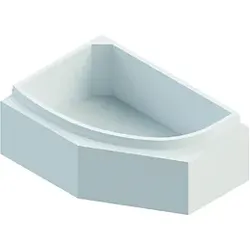 Schedel Keramag Renova Nr.1 Eck-Wannenträger SW13042A 150x100cm, rechts, mit Ablage, Höhe 57cm