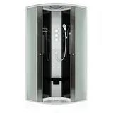 SeniorBad Duschkabine Fertigdusche Dusche Komplettkabine D10-03m1-ec 80x80 cm Mit 2k Scheiben Versiegelung