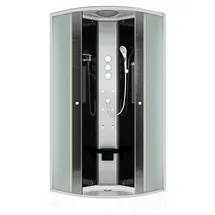 SeniorBad Duschkabine Fertigdusche Dusche Komplettkabine D10-03m1-ec 80x80 cm Mit 2k Scheiben Versiegelung