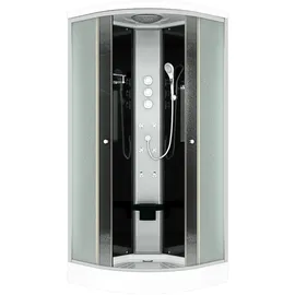 SeniorBad Duschkabine Fertigdusche Dusche Komplettkabine D10-03m1-ec 80x80 cm Mit 2k Scheiben Versiegelung