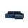 furnisell Eckcouch Cord mit Schlaffunktion 2-Sitzer Blau