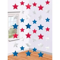 USA Sternen Girlande 6er Pack