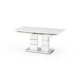 designimpex Esstisch Design Tisch HA-333 Weiß Hochglanz ausziehbar 160 bis 200 cm weiß
