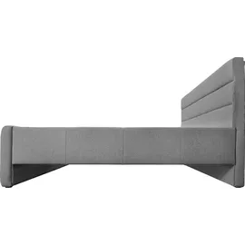 OTTO products Polsterbett »Merrit«, Quernaht im Kopf- und Fußteil, in 5 Breiten, auch in 220 cm Länge grau