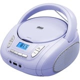 Tragbarer CD-Player für Kinder - Radio-CD-Boombox mit Bluetooth, FM-Radio, USB-Eingang & AUX-Anschluss & Kopfhörerbuchse, CD-Player für zu Hause oder draußen (Light Purple)