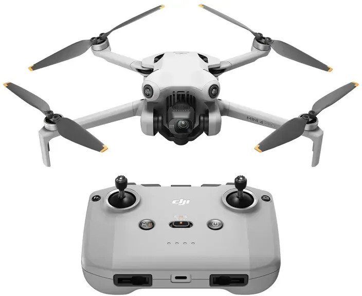 DJI Mini 4 Pro (DJI RC-N2 Fernsteuerung), faltbare Mini-Drohne mit 4K HDR-Videokamera für Erwachsene, unter 249 g, 34 Minuten Flugzeit, 20 km max. Video-Übertragungsreichweite, C0