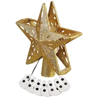 Infactory LED-Weihnachtsstern-Baumspitze mit Projektor, gold